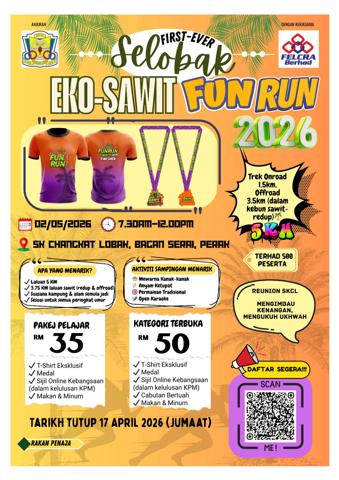 Poster tambahan SELOBAK Eko-Sawit Fun Run 2026.